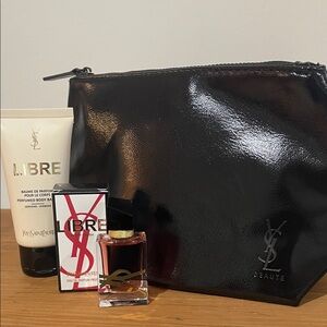 ☔️ BERRY CRUSH YSL Libre Gift Set – Black & White with Gold Accents